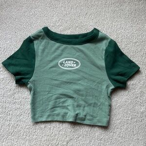 PacSun Green Short Sleeve Range Rover Baby Tee